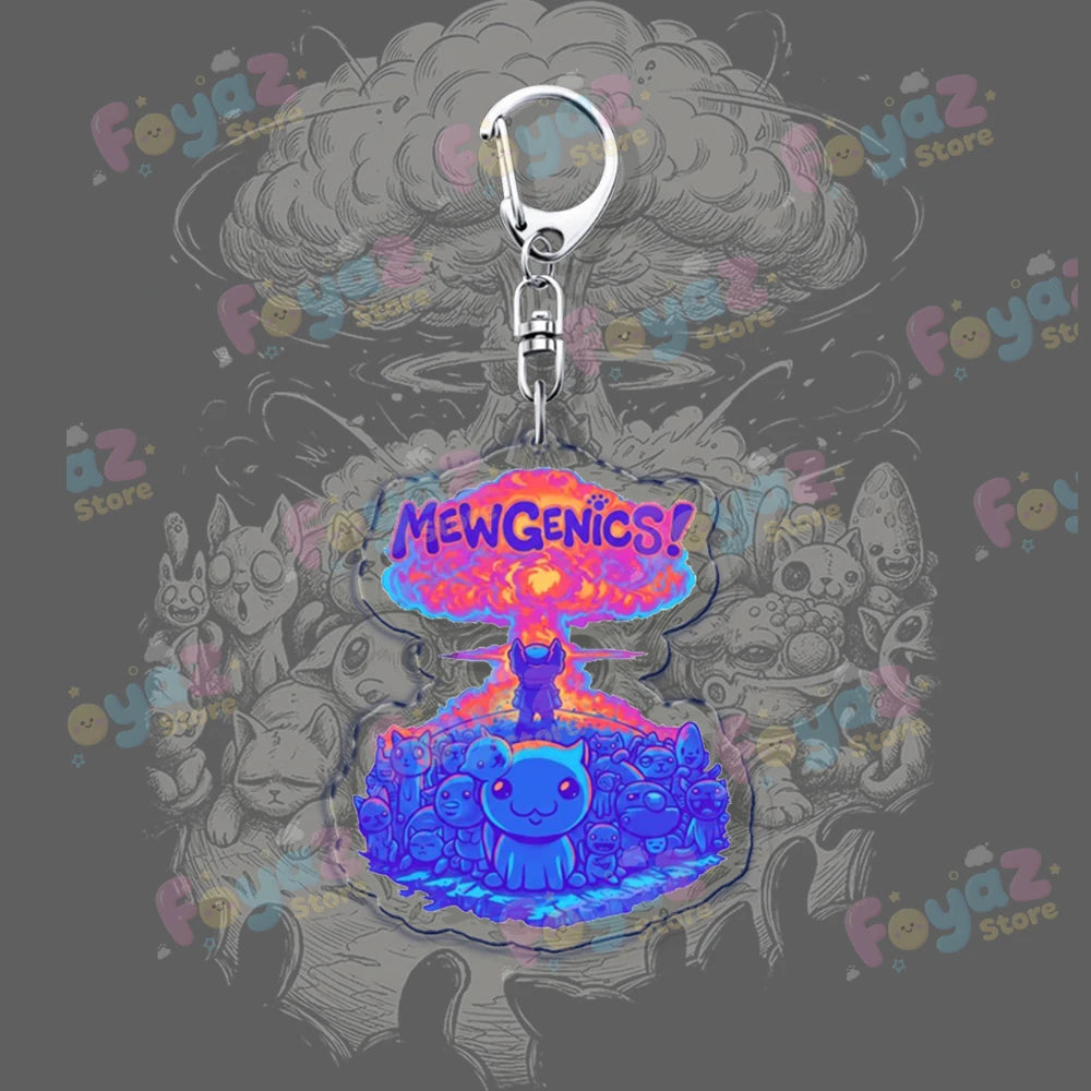 Mewgenics Retrowave Keychain