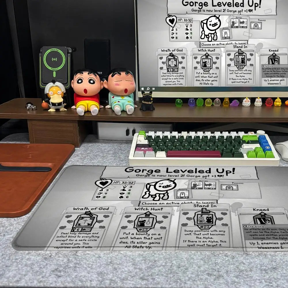 Mewgenics Level Up Desk Mat