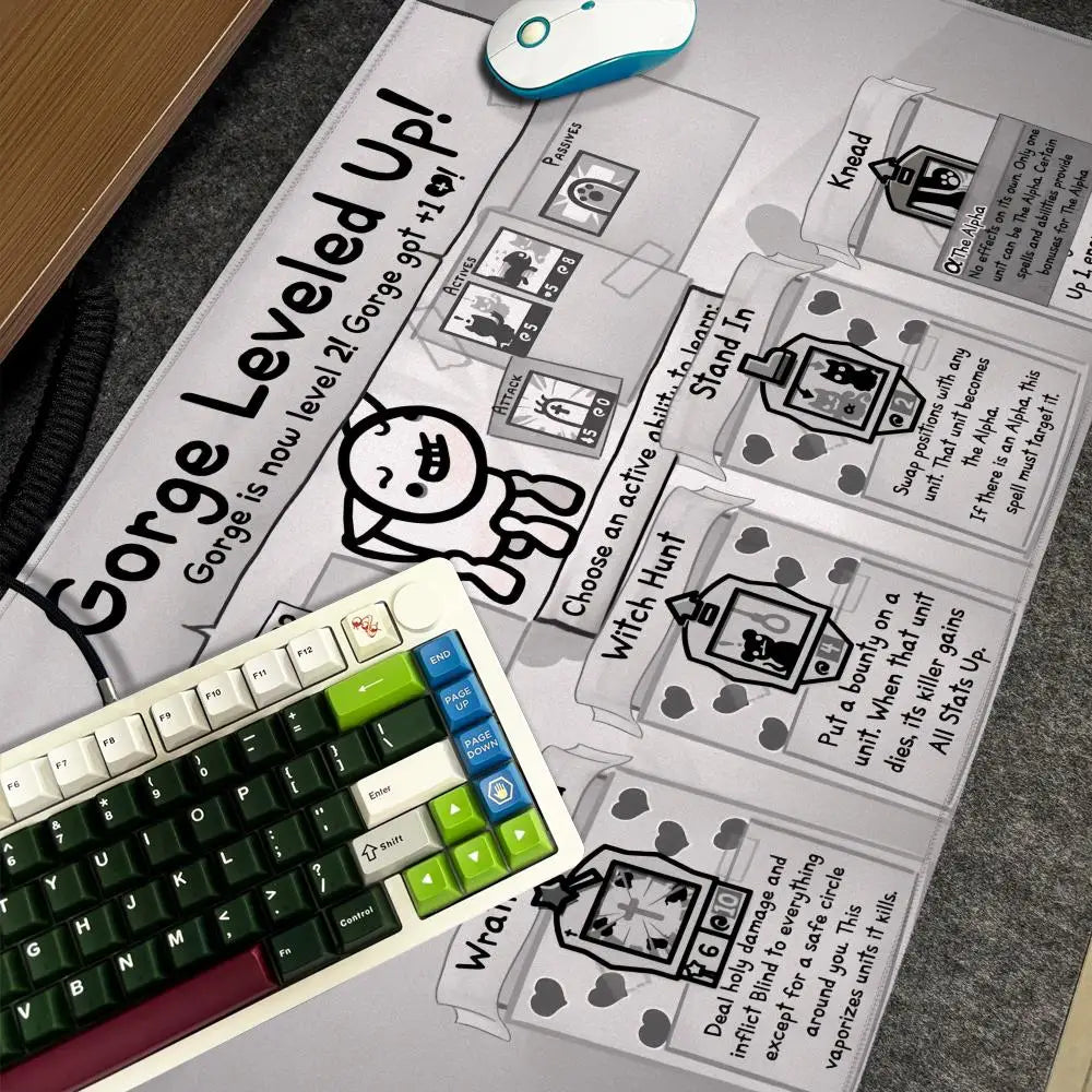Mewgenics Level Up Desk Mat
