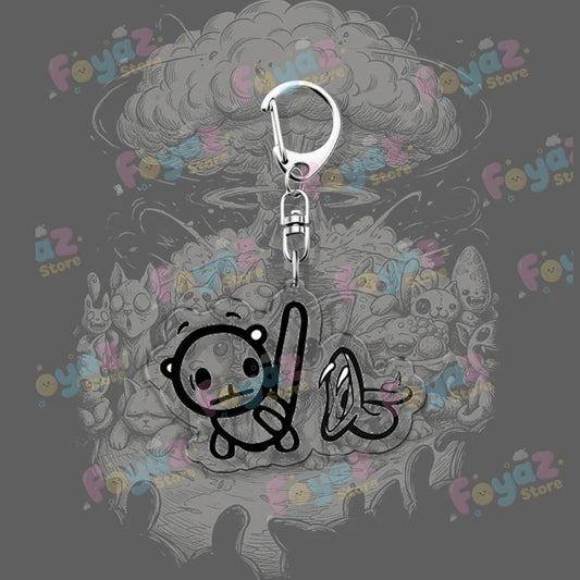 Mewgenics Snake Cat Keychain