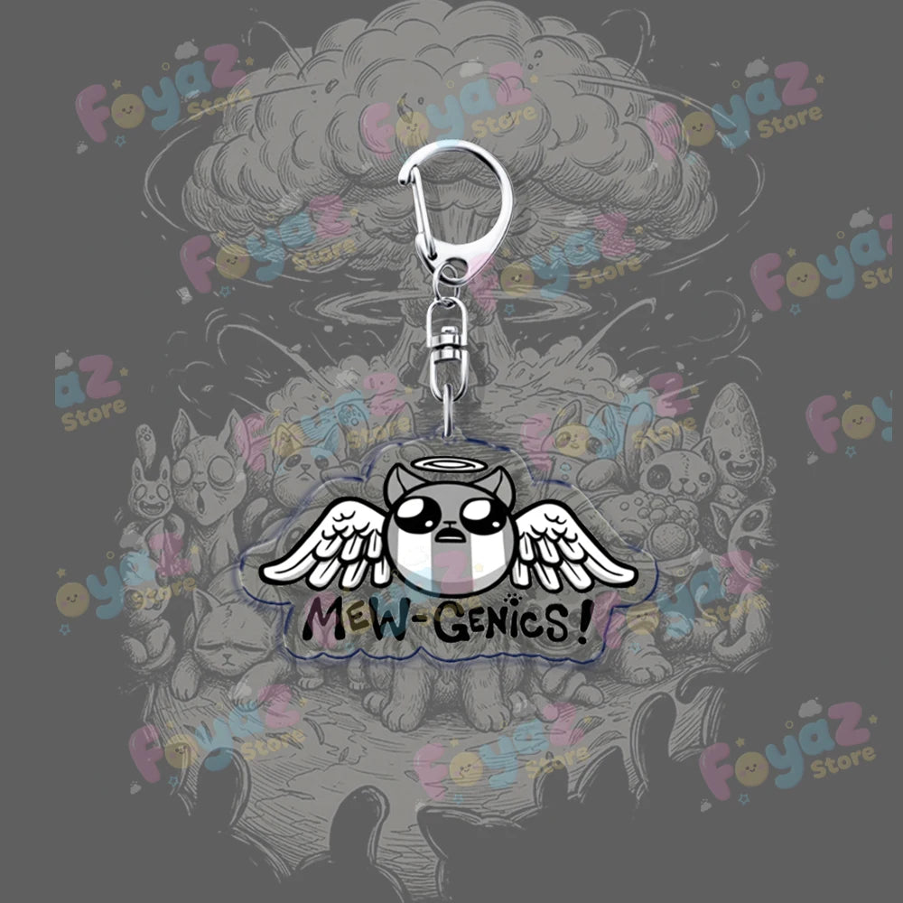Mewgenics Angelic Cat Keychain